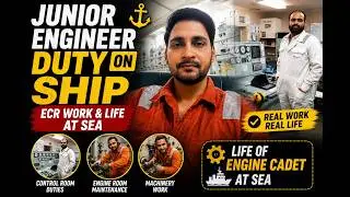 Junior Engineer Duty on Ship | ECR Work | Life of Engine Cadet at Sea ⚙️