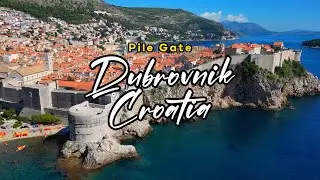 Pile Gate Dubrovnik aka Kings Landing (Game of Thrones) - Croatia Travels Drone 4K Dji Mini 3 Pro