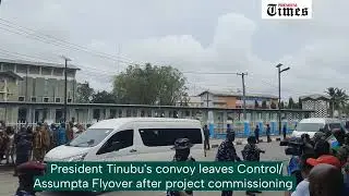 TINUBU IN IMO: President Tinubu's convoy leaves Control/Assumpta Flyover after project commissioning