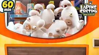 Les Lapins sont coinc&eacute;s ! - Compilation 1H | Les Lapins Cr&eacute;tins Invasion🐰 | Nouveaux &eacute;pisodes HD