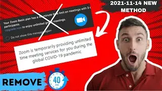 Remove zoom 40 minute limit new trick 2021-11-14 | By TECH PATH