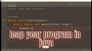 Leap Year Program In Java