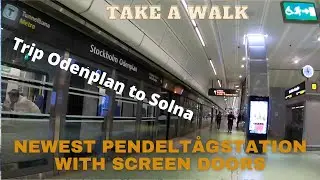 Pendelt&aring;g (commuter) the new Odenplan train station in Stockholm Sweden and trip to Solna
