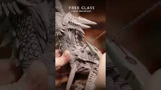 Free Sculpting Class / How to sculpt a Dragon / Polymer Clay #clay #sculpting #handmade #freeclass