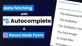 Data Fetching with MUI Autocomplete & React Hook Form (2/2)