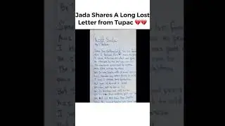 Jada Pinkett Smith Shares Letter Tupac Wrote Her (Very Emotional)