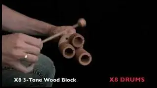 3-Tone Wood Block - X8 Drums
