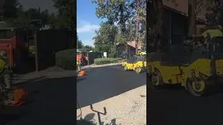 Laying down nice! #construction #asphaltpaving #asphaltpaver #equipment #asphalt #machinery