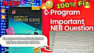 C Program to Store & Sort Student Data using Structure | NEB 100% Fix Question 😱🔥| Class 12 CS