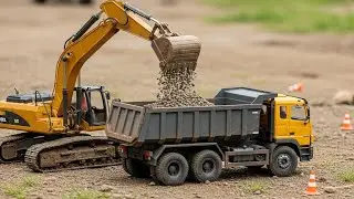 CRAZY RC Construction Machines Working in Perfect Sync! Miniature City Build