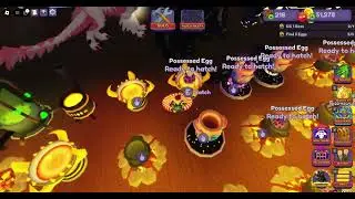 Hatching possessed eggs in the new Halloween 2024 update in dragon adventures!