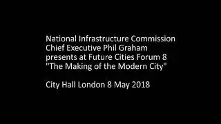 National Infrastructure Commission at Future Cities Forum