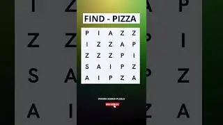 Find PIZZA in this word search 🔎 #WordSearch #BrainChallenge #FindTheWord #HiddenWord #puzzletime