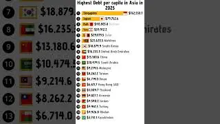 Asia's Rising Debt burden in 2025 #asia #gdp #debt