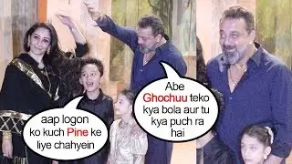 Sanjay Dutt's Kids Sweetest Gesture Showing LOVE & Respect For Media At Diwali Party 2018