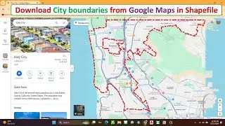 Google maps How to download the city boundaries in Shapefile