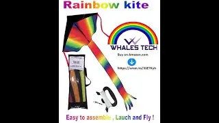 How to Assemble Whales Tech Rainbow Delta Kite for kids outdoor fun 2020