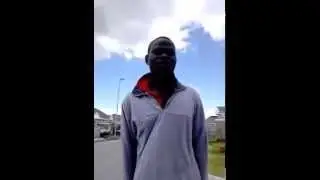 Funny Man can't say 88,44 and 33 in Afrikaans.
