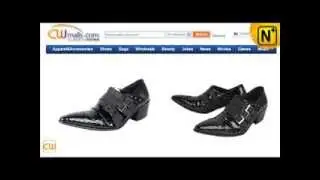 Black Italian Leather Dress Shoes for Men CW760109  www.cwmalls.com
