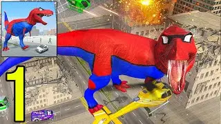 Angry Dinosaur City Rampage - Gameplay Walkthrough Part 1 (iOS, Android)