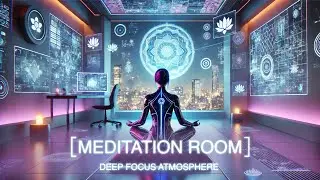 Calm Session in a Digital Meditation Room | Ambient Cyberpunk Music for Deep Focus, Work & Study