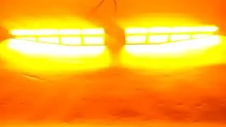 48 LED CAR WARNING STROBE BEACOBN SUCKER SPLIT DECK FLASHING LIGHT BAR AMBER