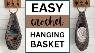 EASY Crochet HANGING BASKET for Beginners