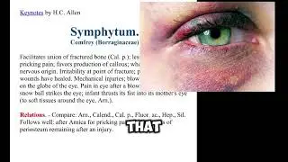 SYMPHYTUM| ALLEN KEYNOTES|MATERIA MEDICA| BHMS| HOMOEOPATHIC MEDICINE 💊 #bhms #youtubevideo #doctor