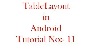TableLayout in Android