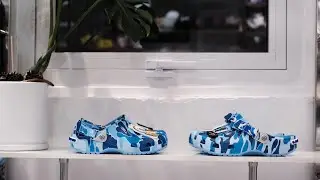 Crocs x Bape Slide On hand