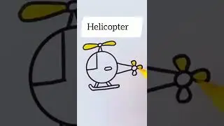 How to draw a helicopter  | Easy chopper drawing | Drawing tutorial for kids #drawing #arttutorial