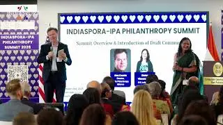 Shoba Viswanathan and Alex Counts at the Indiaspora & IPA 2025 Philanthropy Summit