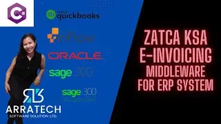 Динамическое промежуточное программное обеспечение ZATCA KSA для электронных счетов-фактур C# для ERP-системы