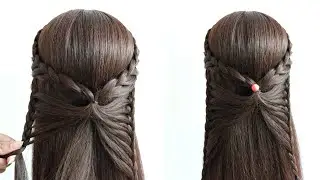 Easy & Simple hairstyle | hairstyle for open hair | trending hairstyle | waterfall hairstyle