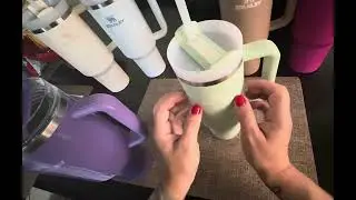 ASMR Stanley Cup Collection #asmr #stanleycup #tapping #whispering #viralvideo #relaxing #whisper