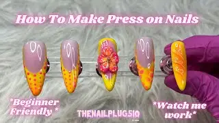HOW TO MAKE PRESS ON NAILS 💕| Beginner friendly tutorial 💗| Watch me work | Thenailplug510