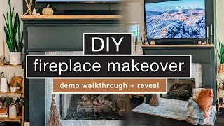 diy fireplace makeover 2021 | budget fireplace update | before and after