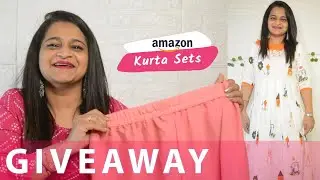💗Latest Amazon Kurta Set Try on Haul 💗 Pink Collection Giveaway | Amazon Clothing Haul