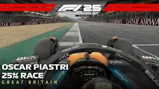 F1 25 Gameplay | Oscar Piastri at Silverstone 25% Race | McLaren Racing