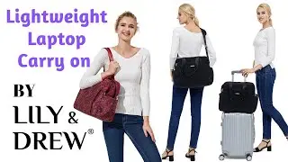 Lily & Drew Lightweight Travel Tote Crossbody Weekender Carry On 15.6