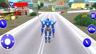 US Police Car Transform Robot War Rescue 2020 - Android Gameplay
