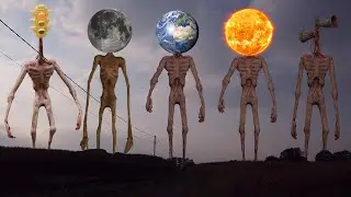 Siren Head VS Moon Head VS Earth Head VS Sun Head VS Traffic Light Head