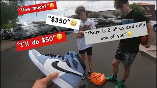 BUYING UNIVERSITY BLUE 1S FOR $57?!?(TRIED TO ROB ME?!?)😳