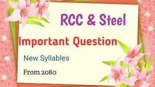 Important Question / Rcc & Steel / 5th semester / #ctevt
