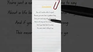 My Chemical Romance - Disenchanted #lyrics #lyricsvideo #songlyrics #handwriting #mcr #disenchanted