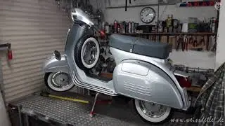 Vespa 150 Sprint Veloce restauriert, Vespa Restauration, Montage.