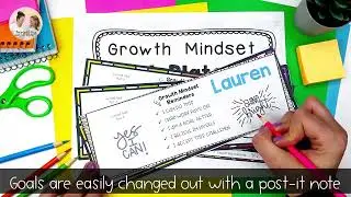 Growth Mindset & Goal Desk Labels