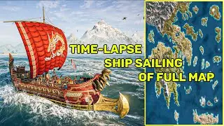 Assassin's Creed Odyssey : Ship Sailing of Full Map | Time-lapse Video