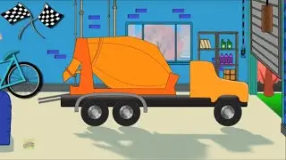 JCB Garage | Cement Mixer Truck | Kids Car And Truck Vehicles | Street Vehicles Videos