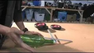 Wine Bottle Cutting 30 seconds Perfect Edge Resealable GreenPowerScience Bottleneck Guitar Slide.flv